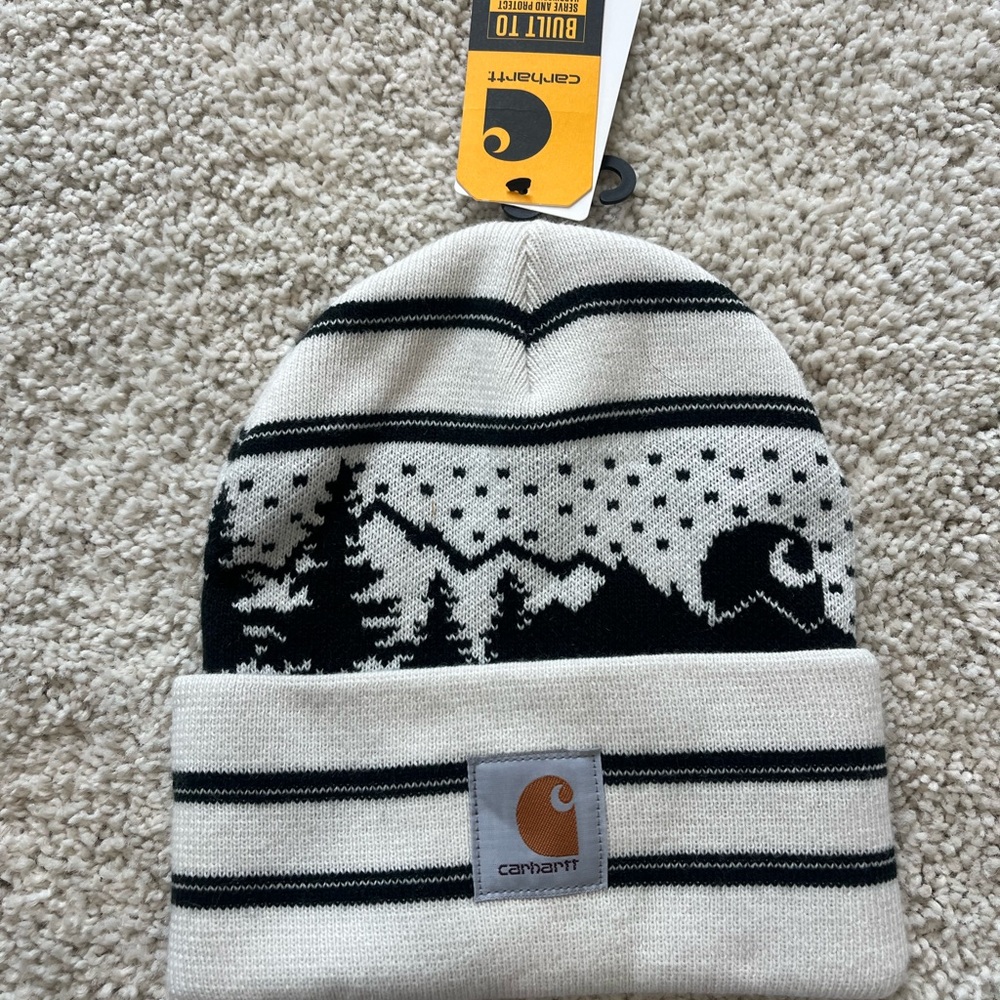 Carhartt Black and White Beanie